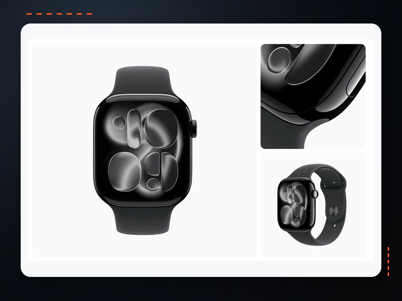 Composición conceptual de un posible Apple Watch Series 12 en acabado oscuro